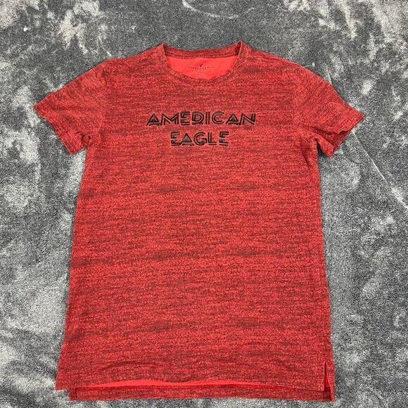 American Eagle Logo Super Soft Heathered Graphic Tee T-Shirt - Men Sz Small - Picture 2 of 4